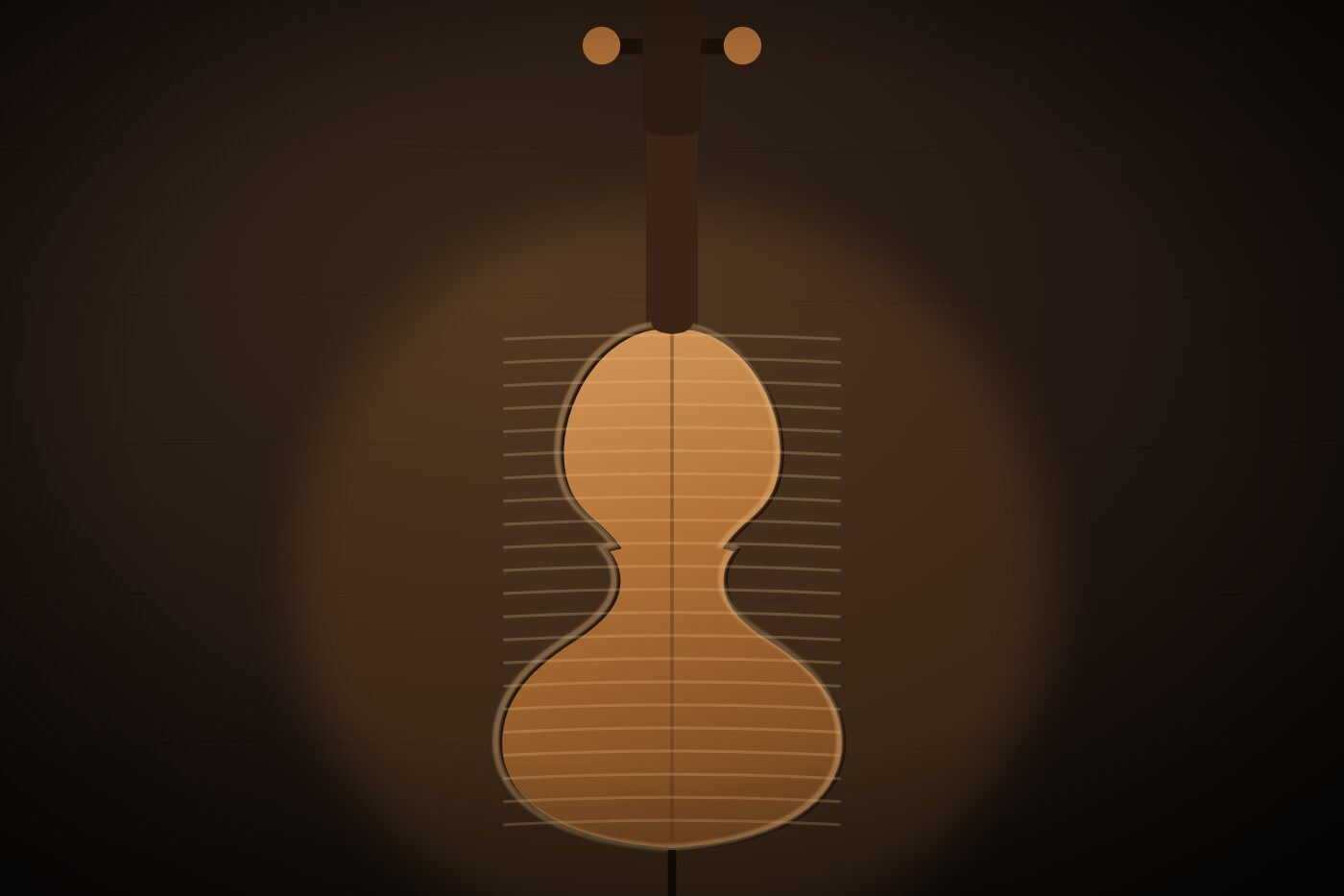 Large flamed maple back of a handmade double bass