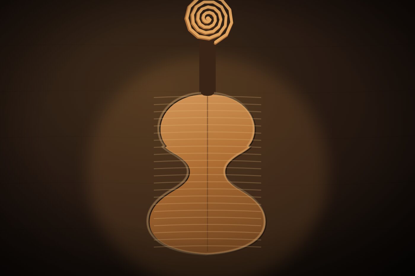Flamed maple back plate of a handmade viola